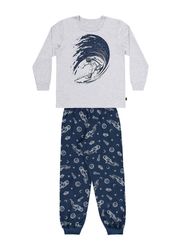 Conjunto Pijama Infantil Camiseta e Calça Com Estampa que Brilha no Escuro - Boca Grande